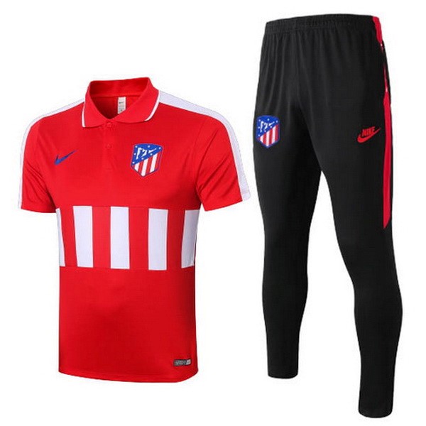 Polo Football Ensemble Complet Atletico Madrid 2020-21 Rouge Noir